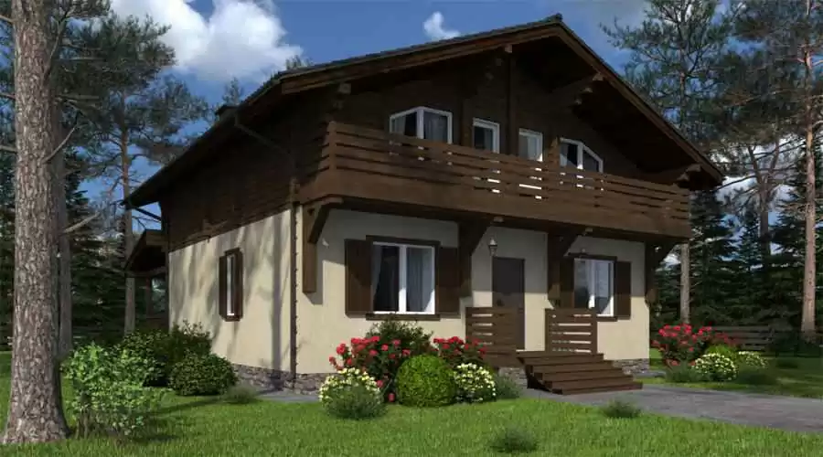 Дизайн домов из клееного бруса от компании ВДК