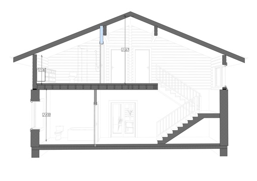Проект «Шале» двухэтажный дом из клееного бруса