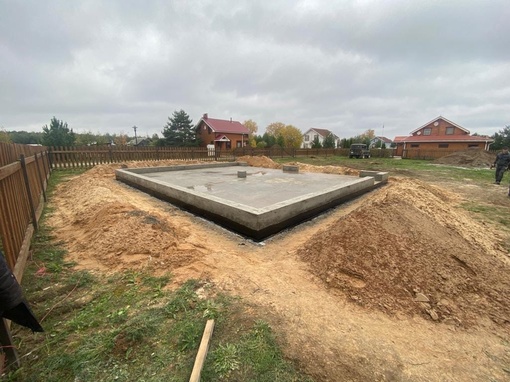 Ход работ: монтаж фундамента под гараж в Нижегородской области